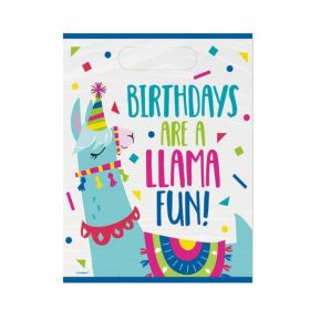 Llama Birthday Party Bags, pk8