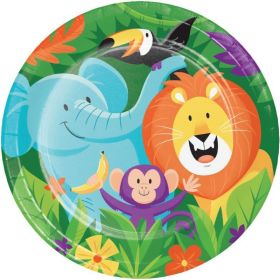 Jungle Safari Party Dinner Plates 23cm, pk8