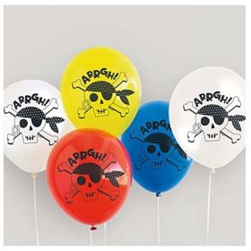 Ahoy Pirate Party Latex Balloons 12", pk8