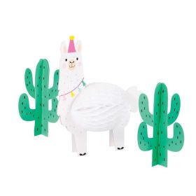 Llama Pastel Party Honeycomb Centrepiece Set