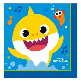 New Baby Shark Party Napkins 33cm x 33cm, pk16