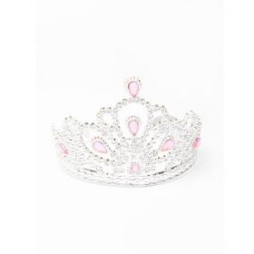 Silver Tiara with Pink Stones