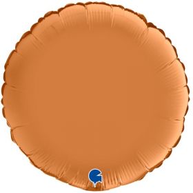 Satin Caramel Luxury Round Foil Balloon 18"