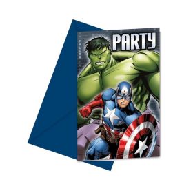 6 Avengers Heroes Party Invitations