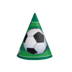 8 3d Soccer Party Hats