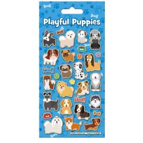 Playful Puppies Re-Usable Foil Stickers