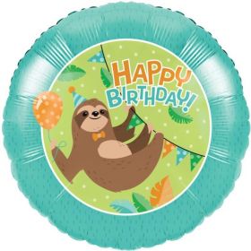 Sloth Party Foil Balloon 18"