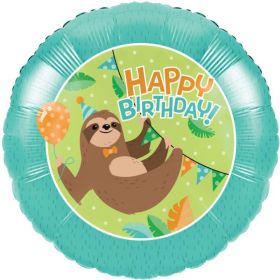Sloth Party Foil Balloon 18"