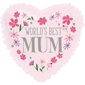 Mother's Day Heart Foil Balloon 18"