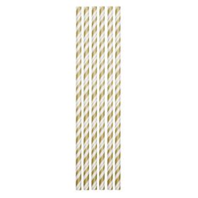 Luxe Gold Paper Straws, pk24