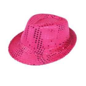 Pink Sequin Gangster Hat
