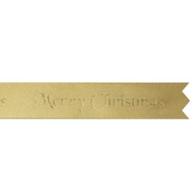 Gold Merry Christmas Cake Ribbon