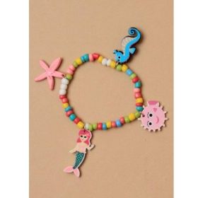 Sea Life Charm Bead Bracelet