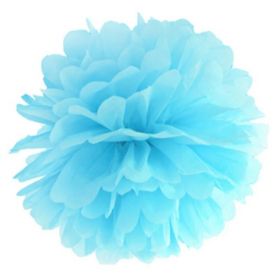 Pastel Blue Tissue Paper Pom Pom 25cm