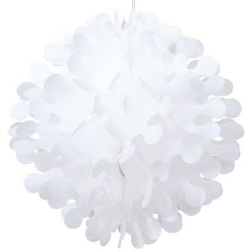 White Flutter Tissue Paper Ball 30cm