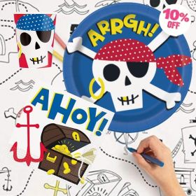 Ahoy Pirate Party Tableware Pack for 8