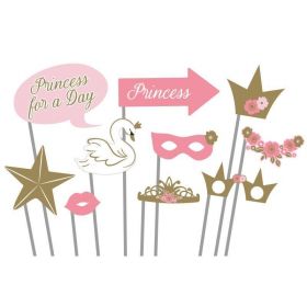 Princess for a Day Party Photo Props, pk10