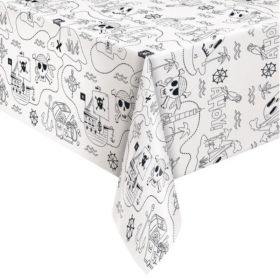 Ahoy Pirate Party Colouirng Paper Tablecover 1.37m x 2.13m