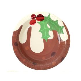 Christmas Pudding Paper Bowls 18cm, pk10