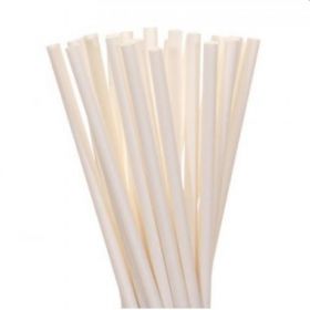 White Paper Straws, pk20