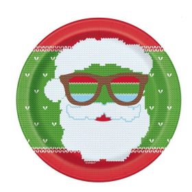 Ugly Sweater Xmas Dessert Plates 17cm, pk8