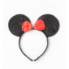 Glitter Black Minnie Mouse Ears