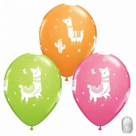 Llama Latex Balloons, pk6