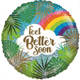 Feel Better Soon Tropical Foil Balloon 18"