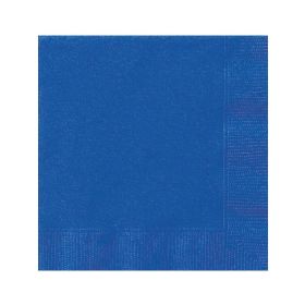 Royal Blue Beverage Napkins 25cm x 25cm, pk20