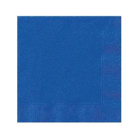 Royal Blue Beverage Napkins 25cm x 25cm, pk20