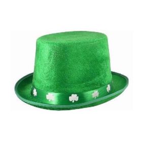Green Felt Shamrock Top Hat