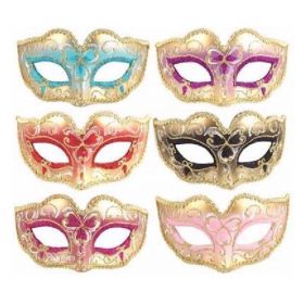 Glitter Masquerade Mask with Trim