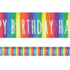 Rainbow Birthday Stripe Cake Ribbon