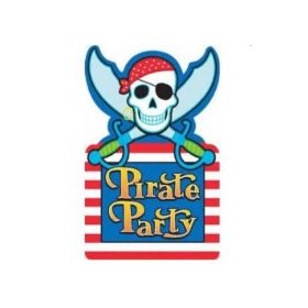 Pirate Party Invitations, pk8