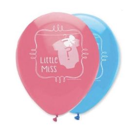 Bow or Bowtie Gender Reveal Helium Quality Balloons pk6