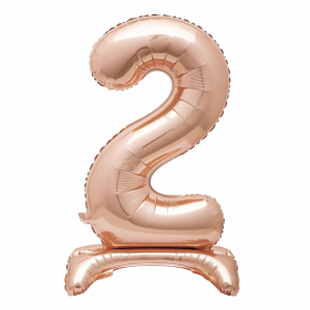 Rose Gold Number 2 Standing Foil Balloon 30"