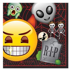 16 Emoji Halloween Party Napkins