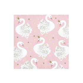 Swan Party Beverage Napkins 25cm x 25cm, pk16