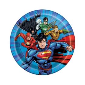 Justice League Party Dessert Plates 17cm, pk8