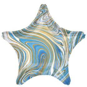 Marblez Blue Star Standard Foil Balloon 19"