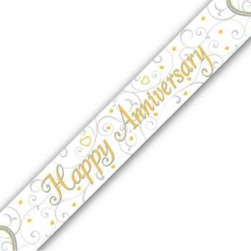 Happy Anniversary Foil Banner 2.7m