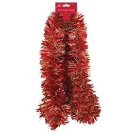 Red & Gold Chunky Tinsel 2m
