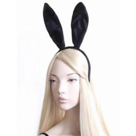 Black Fabric Rabbit Ears Aliceband