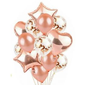 Rose Gold Balloon Set, 14pc