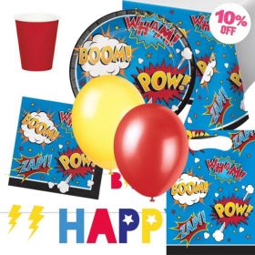 Superhero Slogans Ultimate Party Pack for 8