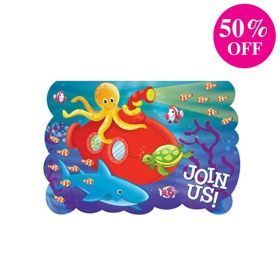 Deep Sea Fun Party Invitations, pk8