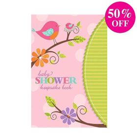 Tweet Baby Girl Pink Baby Shower Keepsake Book