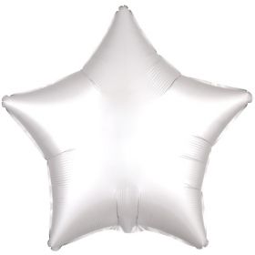 White Satin Star Foil Balloon
