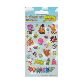 6 Moshi Monster Party Bag Sticker Sheets