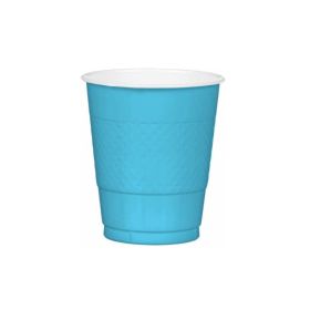 20 Caribbean Blue Plastic Cups